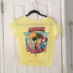 Minnie Mouse Tie Crop Top